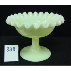 FENTON Yellow Custard Candy Compote