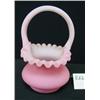 Image 1 : FENTON Rose Satin Basket - Ruffled