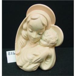 HULL Pink Madonna and Child Planter