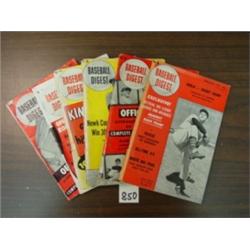 Vintage BASEBALL DIGESTS - Lot of 6
