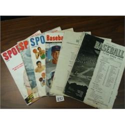 Vintage BASEBALL MAGAZINES - Lot of 6