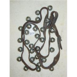 Chromed Sleigh Bells on Leather Strap