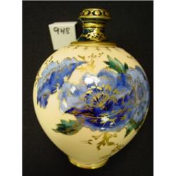 ROYAL CROWN Derby Vase - Blue/Cream