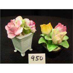 England BONE CHINA Flowers - Two Pieces