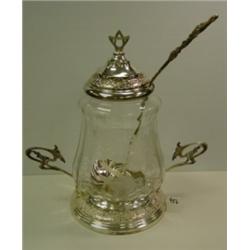 German Glass PUNCH SET - Silver Base 