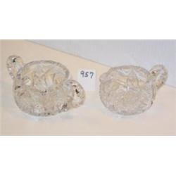 Cut Crystal SUGAR/CREAMER - Pinwheel