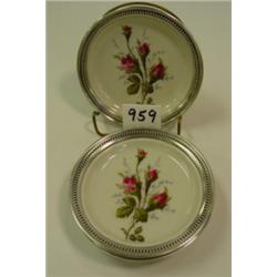 ROSENTHAL Porcelain & Sterling Coasters