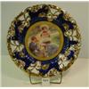 Image 1 : LIMOGES China Portrait Plate in Cobalt