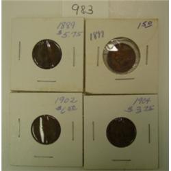 Indian Head Pennies - 1800's/1900's