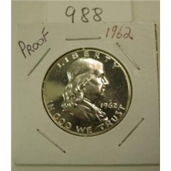 1962 Proof Franklin Silver Half Dollar