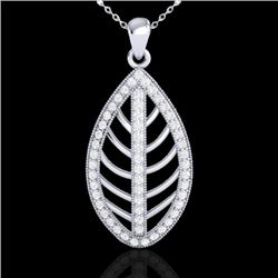 1 CTW Micro Pave VS/SI Diamond Designer Necklace 18K White Gold - REF-100W2F - 21546