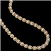 Image 2 : 31.96 CTW Morganite & Diamond Halo Necklace 10K Yellow Gold - REF-604W2F - 40414
