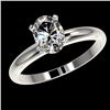 Image 2 : 1.25 CTW Certified VS/SI Quality Oval Diamond Solitaire Ring 10K White Gold - REF-370H8A - 32913