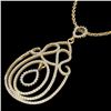 Image 1 : 2 CTW Micro Pave Designer VS/SI Diamond Necklace 14K Yellow Gold - REF-149H5A - 22451