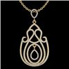 Image 2 : 2 CTW Micro Pave Designer VS/SI Diamond Necklace 14K Yellow Gold - REF-149H5A - 22451