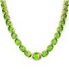 Image 2 : 148 CTW Peridot & VS/SI Diamond Halo Micro Solitaire Necklace 14K Yellow Gold - REF-913M8H - 22308