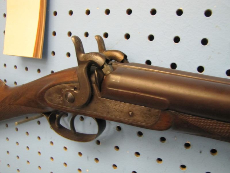 O*** BW&S English 10 gauge double barrel cap and ball shotgun London