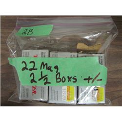 lot of 2 and 1/2 boxes approximately 22 Winchester magnum