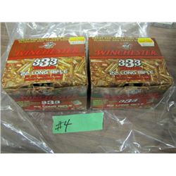 lot of two boxes 22 long rifle ammo Winchester look to be nearly full