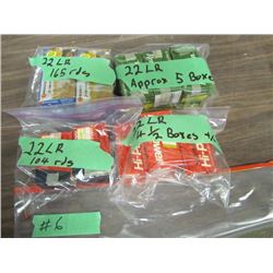 lot of approximately 450 rounds 22 long rifle ammo