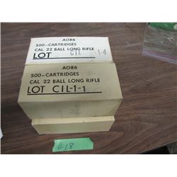 lot of four bricks 22 long rifle ammo 2000 rounds