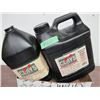 Image 1 : lot with two jugs of clays powder small one almost empty larger one close to full no shipping