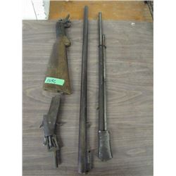 lot of Winchester 22 short hex Gun Barrel shotgun barrel and miscellaneous receivers