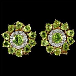 NATURAL APPLE GREEN PERIDOT Earrings