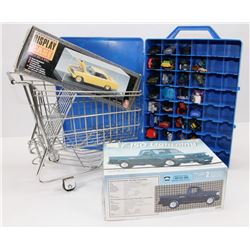 FLAT OF COLLECTABLES, FORD MODEL KIT,DIE CAST CARS