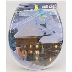 NEW STANDARD SIZE CUSHIONED TOILET SEAT