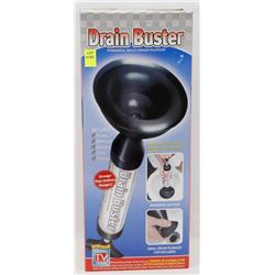NEW DRAIN BUSTER POWERFUL MULTI-DRAIN PLUNGER
