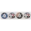 4 GEORGE BUSH SILVER COLOR COINS. UNITES STATES OF