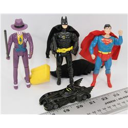 COLLECTION OF VINTAGE DC ACTION FIGURES AND