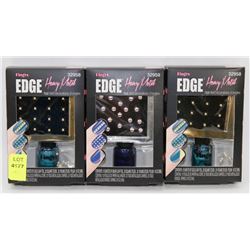 LOT OF 3 FING'RS EDGE HEAVY METAL NAIL ART SETS