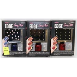 LOT OF 3 FING'RS EDGE HEAVY METAL NAIL ART SETS
