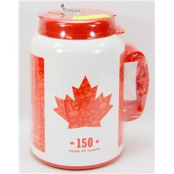NEW XL CANADIAN 150 YEARS KEG STYLE SLURPEE CUP, COMES