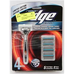 LOT OF 3 EDGE RAZOR KITS WITH EXTRA CARTRIDGES