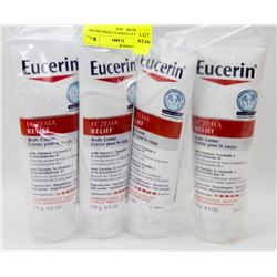 LOT OF 4 EUCERIN ECZEMA RELIEF BODY CRÈME - 8OZ