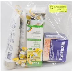 BAG OF ASST ECZEMA AND SKIN CREAMS/MOISTURIZERS &