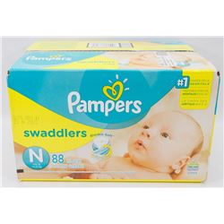 PAMPERS SIZE N SWADDLERS 88PK DIAPERS