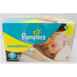 PAMPERS SIZE 1 SWADDLERS 100PK DIAPERS