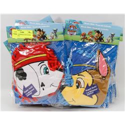 LOT OF 10 ASSORTED PAW PATROL WASH MITTS.