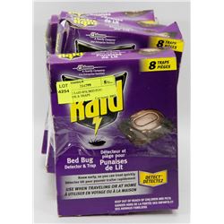 LOT OF 5 RAID 8PK BED BUG DETECTOR & TRAPS