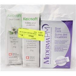BAG OF ECZEMA RELIEF AND SCAR CARE CREAMS