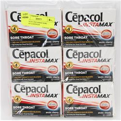 6 CEPACOL INSTAMAX SORE THROAT LOZENGES