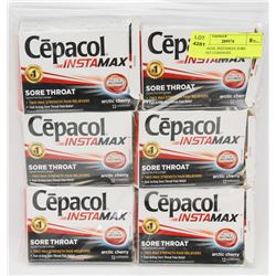 6 CEPACOL INSTAMAX SORE THROAT LOZENGES