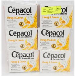 6 CEPACOL SENSATIONS HONEY LEMON LOZENGES