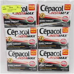 6 CEPACOL INSTAMAX SORE THROAT LOZENGES