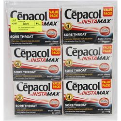 6 CEPACOL INSTAMAX SORE THROAT LOZENGES
