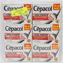 6 CEPACOL EXTRA STRENGTH VALUE PACKS LOZENGES
